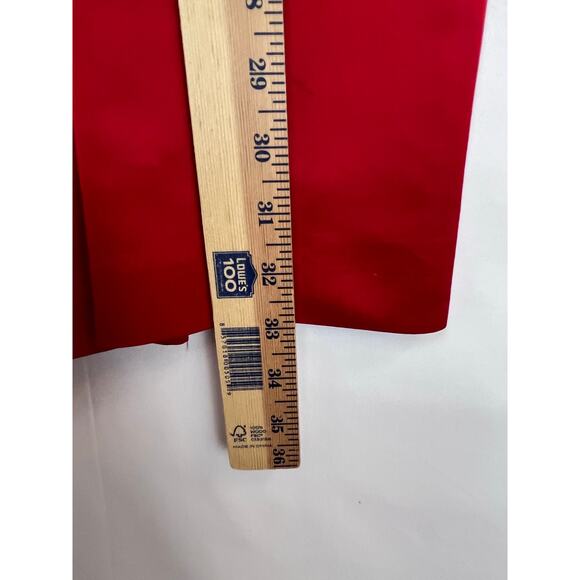 Blassport Women's Size 10 Red Satin Inspired Mid-Calf Skirt - Picture 4 of 6